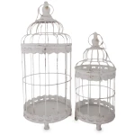 Klatka metalowa dekoracyjna biała kpl. 2 szt. 62/47cm 169474