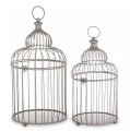 Klatka metalowa dekoracyjna srebrna kpl. 2 szt 60/50cm 184635
