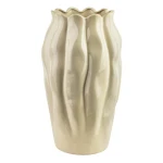 Wazon dekoracyjny ceramiczny beżowy 30x17x12 HTTX9406 