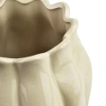 Wazon dekoracyjny ceramiczny beżowy 30x17x12 HTTX9406