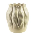 Wazon dekoracyjny ceramiczny beżowy 24x20x15 HTTX9413