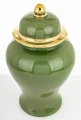 Amfora pojemnik ceramiczny urna waza wazon ozdobny zielono złoty 38x20x20 176349