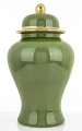 Amfora pojemnik ceramiczny urna waza wazon ozdobny zielono złoty 38x20x20 176349