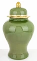 Amfora pojemnik ceramiczny urna waza wazon ozdobny zielono złoty 38x20x20 176349