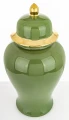 Amfora pojemnik ceramiczny urna waza wazon ozdobny zielono złoty  48x24x24 176348