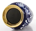 Wazon pojemnik ceramiczny waza ozdobny niebiesko złoty 27,5x16x16 175001