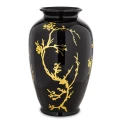 Wazon pojemnik ceramiczny waza ozdobny czarno złoty 36x20x20 182950
