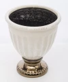 Osłonka donica doniczka ceramiczna kremowo złota 16,5x15x15  127417