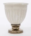 Osłonka donica doniczka ceramiczna kremowo złota 16,5x15x15  127417