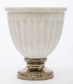 Osłonka donica doniczka ceramiczna kremowo złota 23,5x21x21 127419