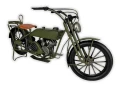 Replika motocykla pojazdu zielonego zabytkowa 17x34x10 25XJZ067