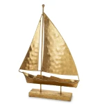 Statek dekoracja metalowa  złota na półkę szafkę  43,5x31x6 184633