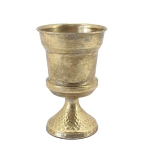 Osłonka donica doniczka metalowa złota 19x13x13 179614