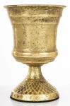 Osłonka donica doniczka metalowa złota 19x13x13 179614