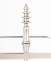 Patera dekoracyjna lustrzana srebrny 3 poziomowa 55x47x31 173345