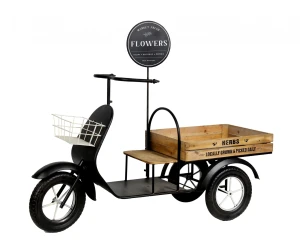 Kwietnik metalowy stojak skuter retro na kwiaty 108x130x42 184449