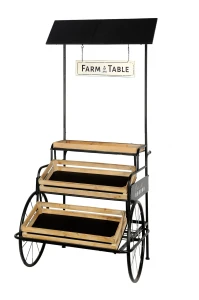 Kwietnik metalowy stojak wózek retro na kwiaty  188x85x110 184455