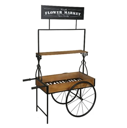 Kwietnik metalowy stojak wózek retro na kwiaty 179x112x60 175852