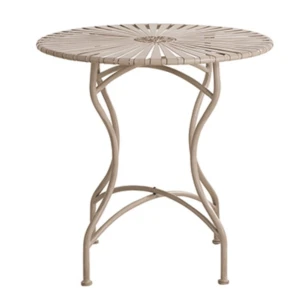 Stolik ogrodowy metalowy kremowy 71x70x70 164984