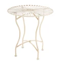 Stolik ogrodowy metalowy kremowy 71x70x70 164984