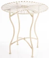 Stolik ogrodowy metalowy kremowy 71x70x70 164984