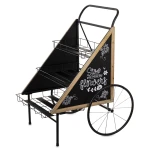 Kwietnik metalowy wózek retro na kwiaty 123,5x75x96 176524