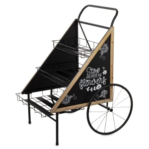 Kwietnik metalowy wózek retro na kwiaty 123,5x75x96 176524