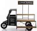 Kwietnik metalowy stojak pojazd retro na kwiaty 135x166x82 175855