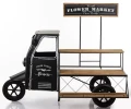 Kwietnik metalowy stojak pojazd retro na kwiaty 135x166x82 175855