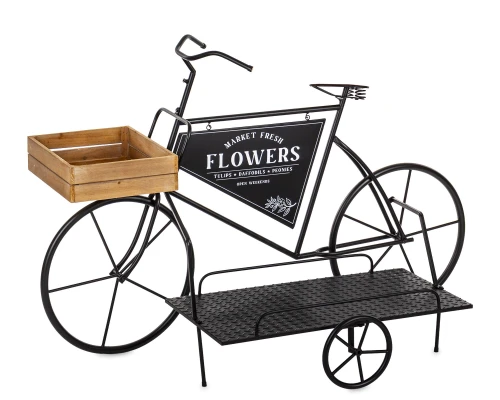 Kwietnik metalowy stojak rower retro na kwiaty 84x132x72 184454