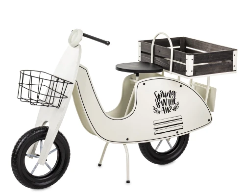 Kwietnik metalowy stojak skuter retro na kwiaty 75x110x46 184450