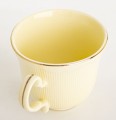Filiżanka z porcelany beżowo złota  z podstawką 90ml 185551
