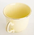 Filiżanka z porcelany beżowo złota  z podstawką 90ml 185551