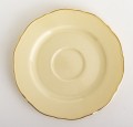 Filiżanka z porcelany beżowo złota  z podstawką 90ml 185551