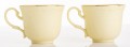Filiżanka filiżanki porcelana beżowo złote kpl. 2 szt z podstawką  90 m 185553