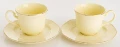 Filiżanka filiżanki porcelana beżowo złote kpl. 2 szt z podstawką  90 m 185553