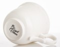Filiżanka z porcelany biało złota  z podstawką 90ml 185554