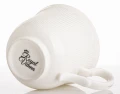 Filiżanka z porcelany biało złota  z podstawką 90ml 185554