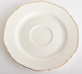 Filiżanka z porcelany biało złota  z podstawką 90ml 185554