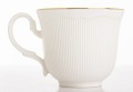 Filiżanka z porcelany biało złota  z podstawką 90ml 185554
