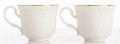 Filiżanka filiżanki porcelana biało złote kpl. 2 szt z podstawką  90 ml 185556