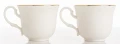 Filiżanka filiżanki porcelana biało złote kpl. 2 szt z podstawką  90 ml 185556