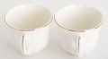 Filiżanka filiżanki porcelana biało złote kpl. 2 szt z podstawką  90 ml 185556