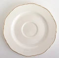 Filiżanka filiżanki porcelana biało złote kpl. 2 szt z podstawką  90 ml 185556