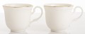 Filiżanka filiżanki porcelana biało złote kpl. 2 szt z podstawką  90 ml 185556