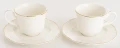 Filiżanka filiżanki porcelana biało złote kpl. 2 szt z podstawką  90 ml 185556
