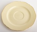 Filiżanka z porcelany beżowo złota  z podstawką 220ml 185557
