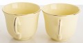 Filiżanka filiżanki porcelana beżowo złote kpl. 2 szt z podstawką  220 m 185558