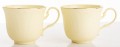 Filiżanka filiżanki porcelana beżowo złote kpl. 2 szt z podstawką  220 m 185558