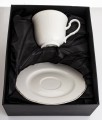 Filiżanka z porcelany biało złota  z podstawką 220ml 185560